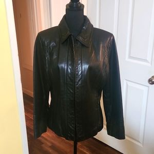 Women leather blazer
